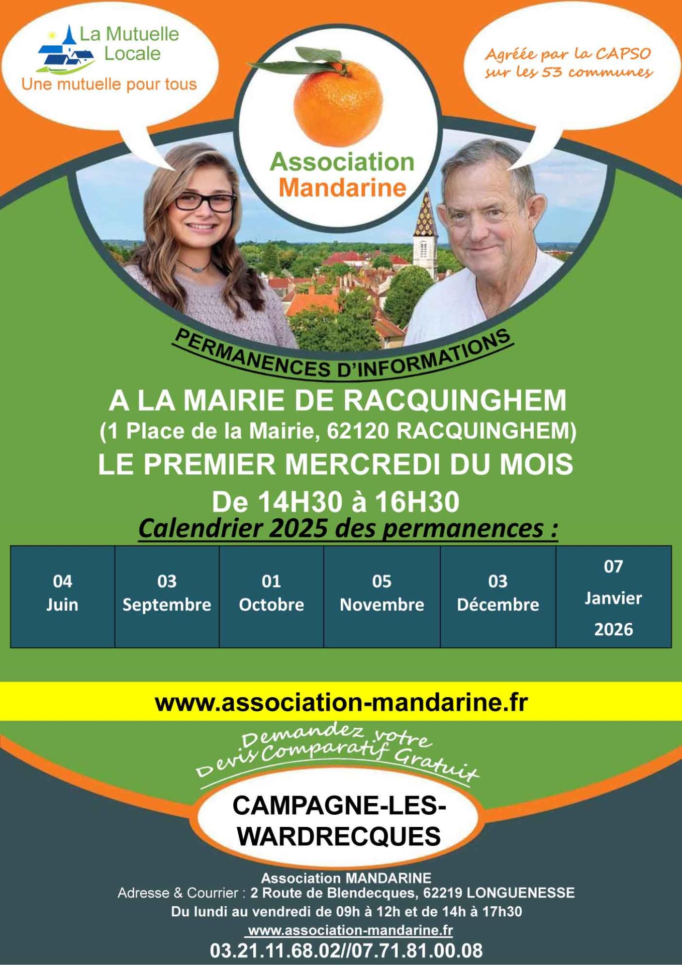 Affiche des permanences 2025 campagne les wardrecques